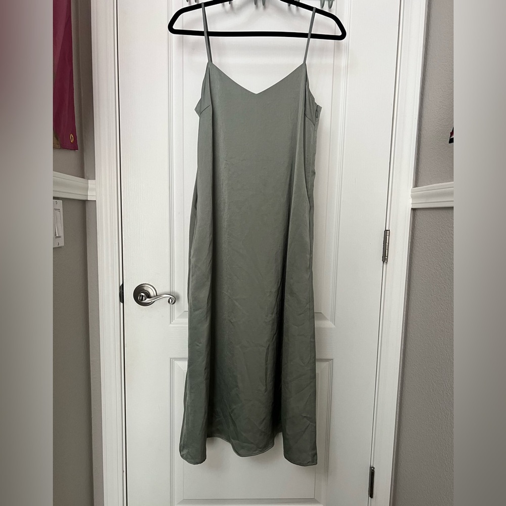 Uniqlo Sage Green Midi Dress